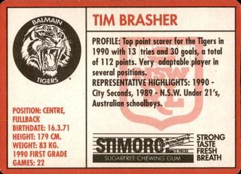 1991 Stimorol NRL #44 Tim Brasher Back